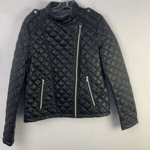 KENNETH COLE~Black Quilted Biker Style Jacket~Size Medium